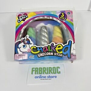 JA-RU Chalked Unicorn Stixs + Silver Stick Sidewalk Chalk 3 Pack New!!